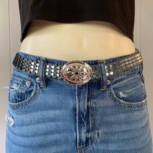 vtg silver concho belt